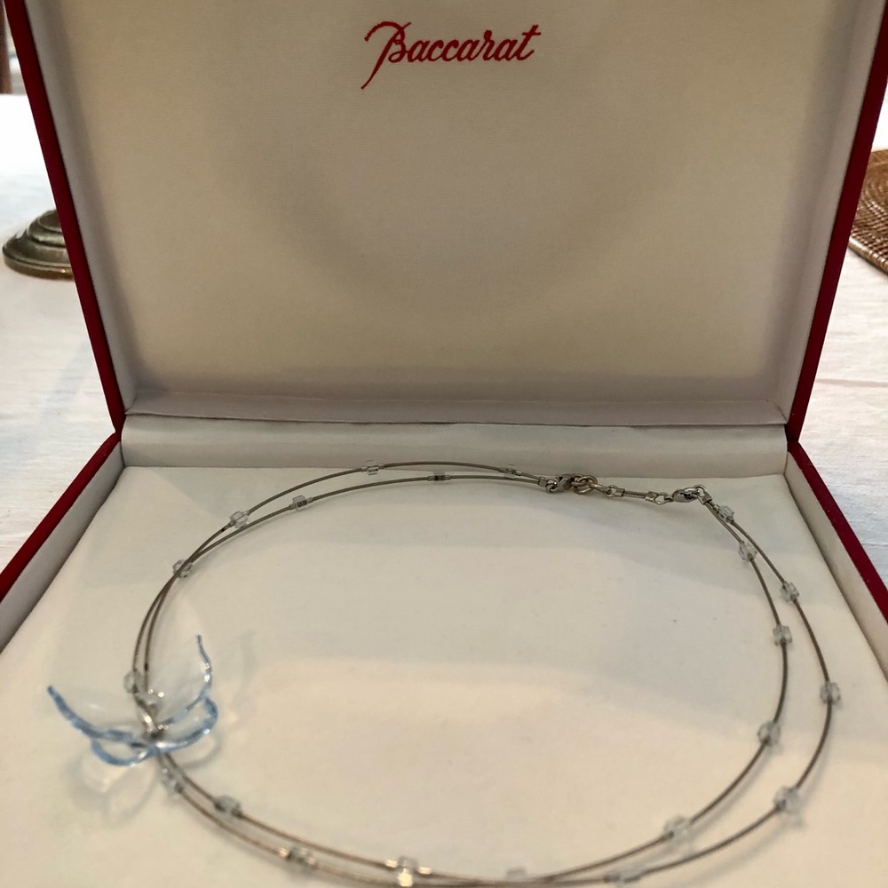 Baccarat Butterfly Necklace - Like New Condition